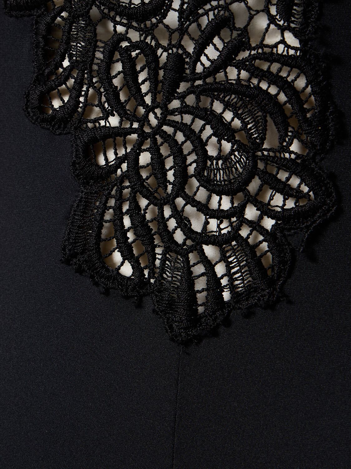 Shop Ermanno Scervino Lycra Macramé Cutout Onepiece Swimsuit In Black