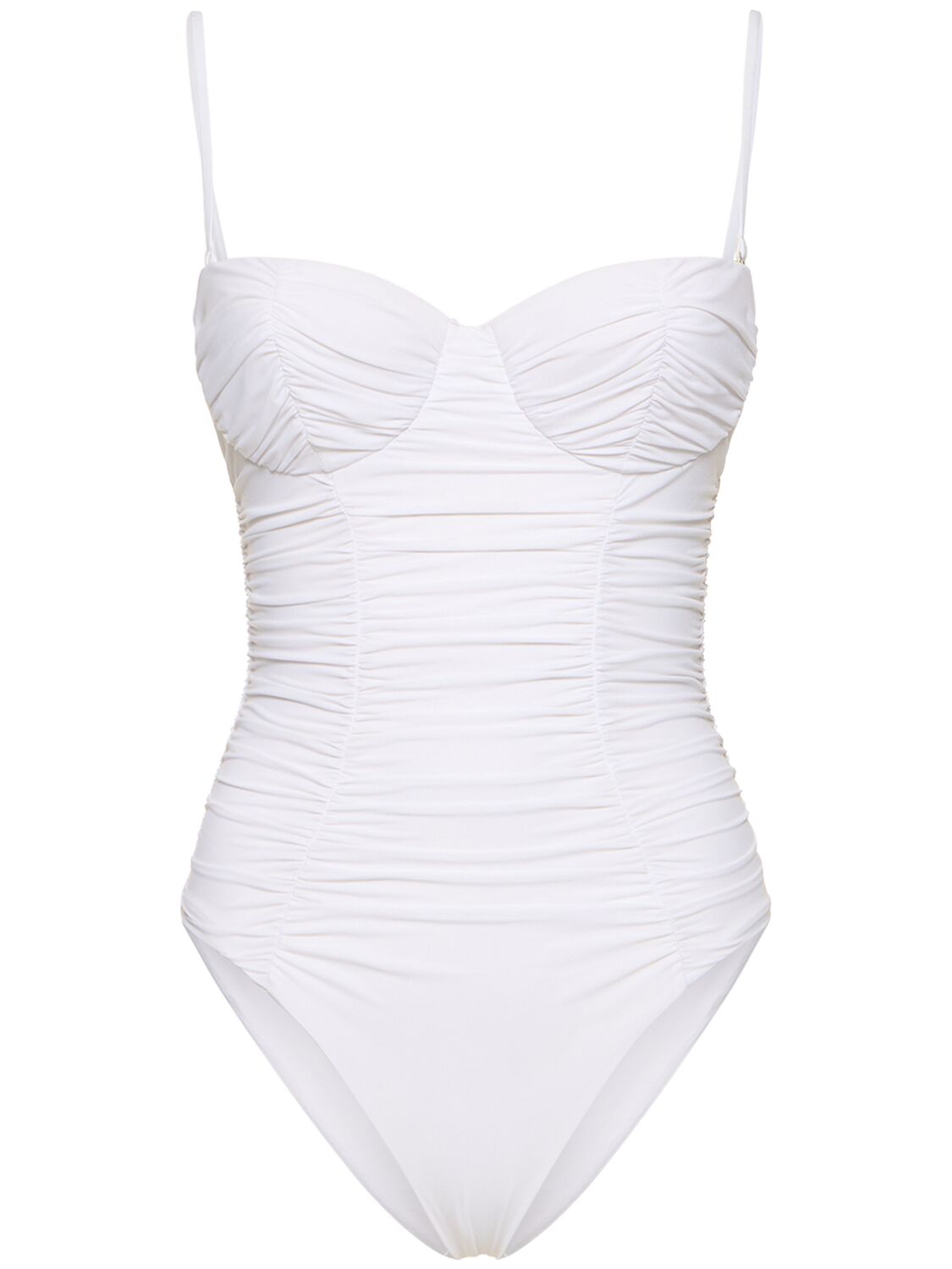 Shop Ermanno Scervino Onepiece Swimsuit In White