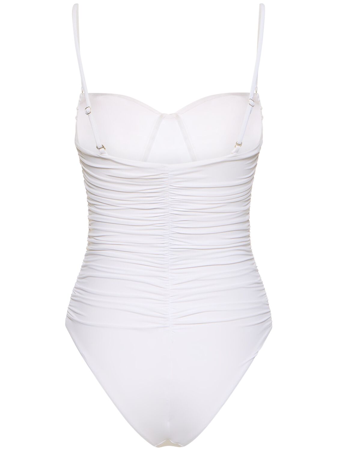 Shop Ermanno Scervino Onepiece Swimsuit In White