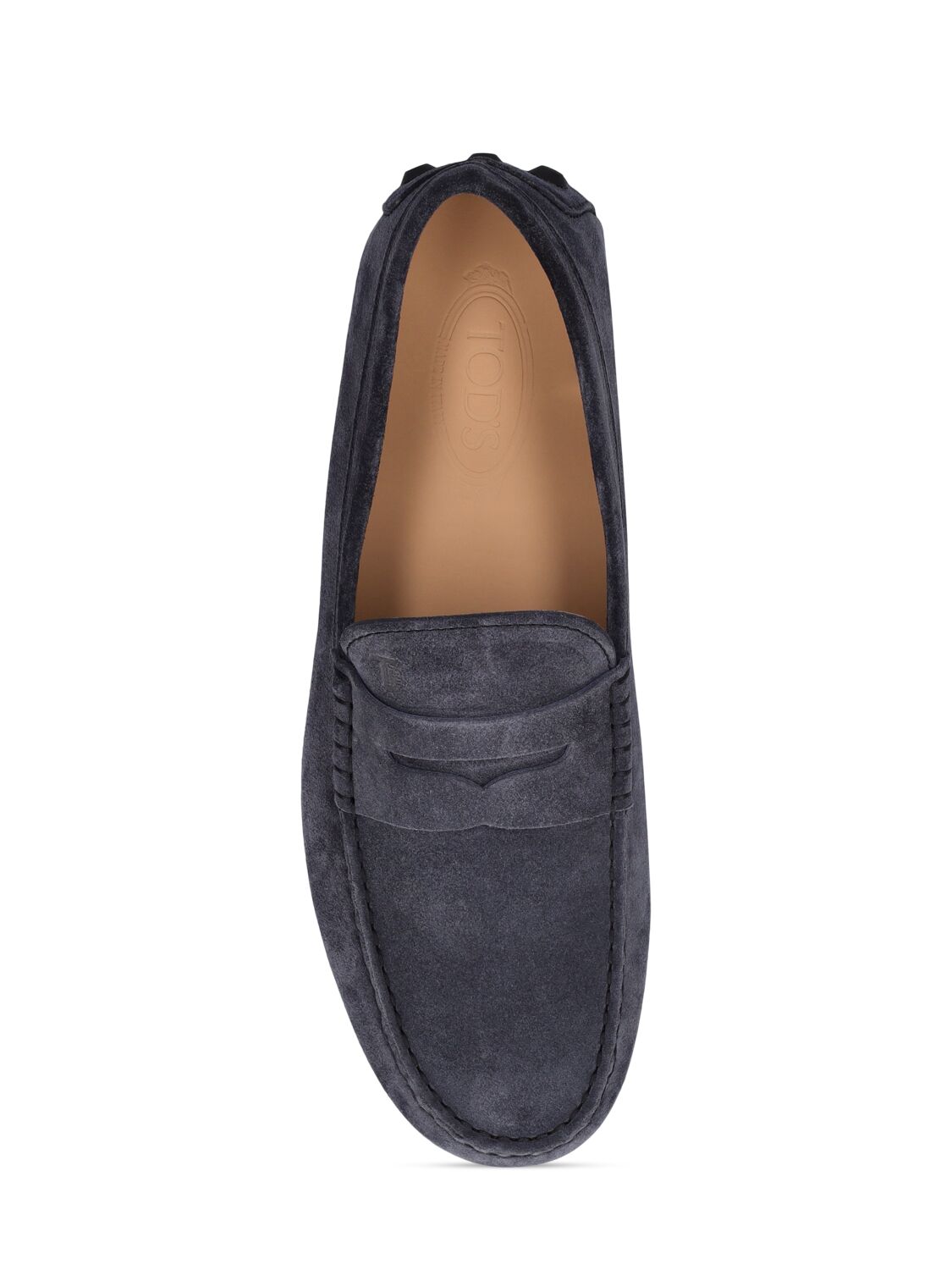 Shop Tod's Gommino Suede Loafers In Notte