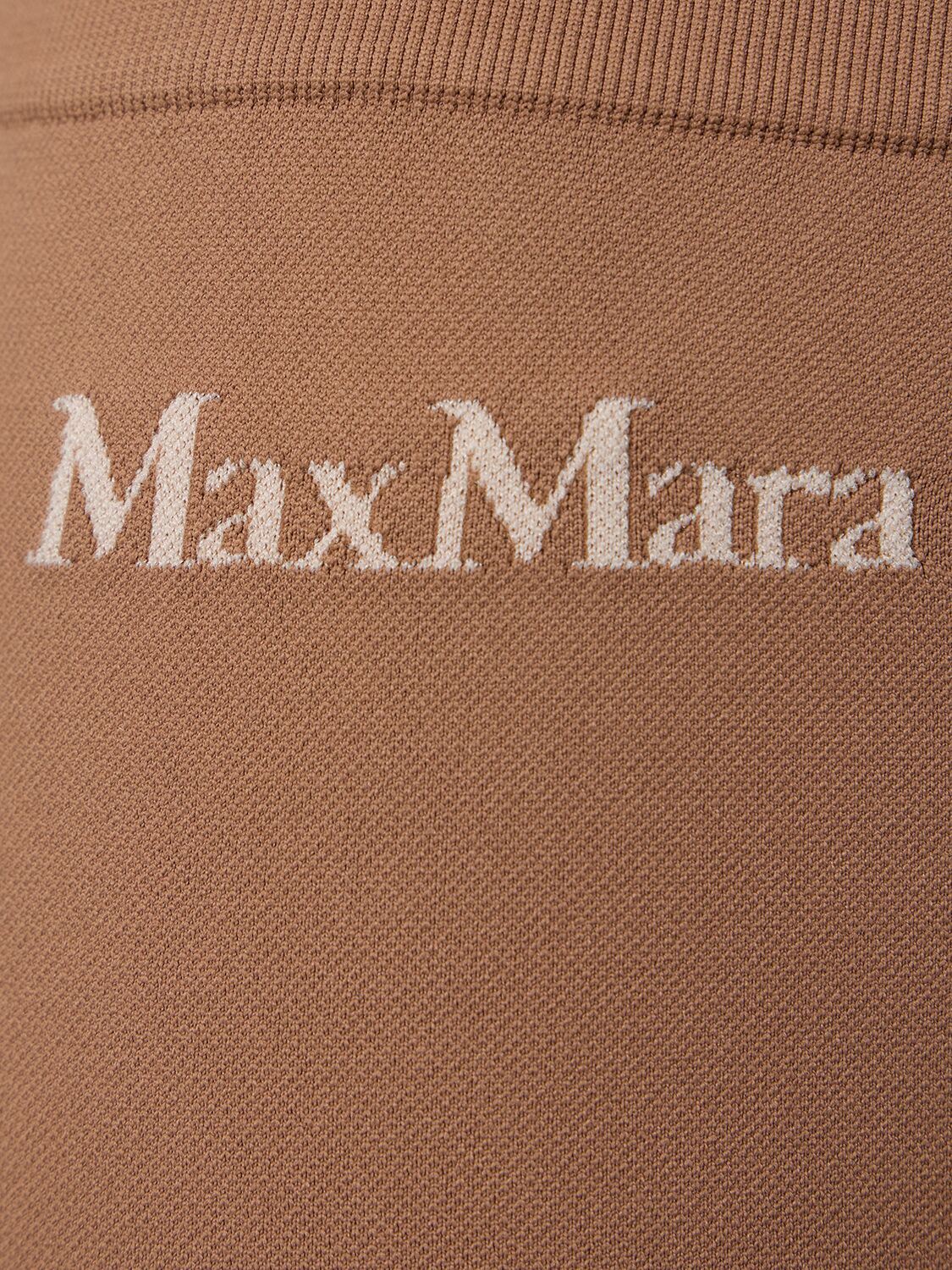 Shop 's Max Mara Lama Logo Tech Leggings In Mou