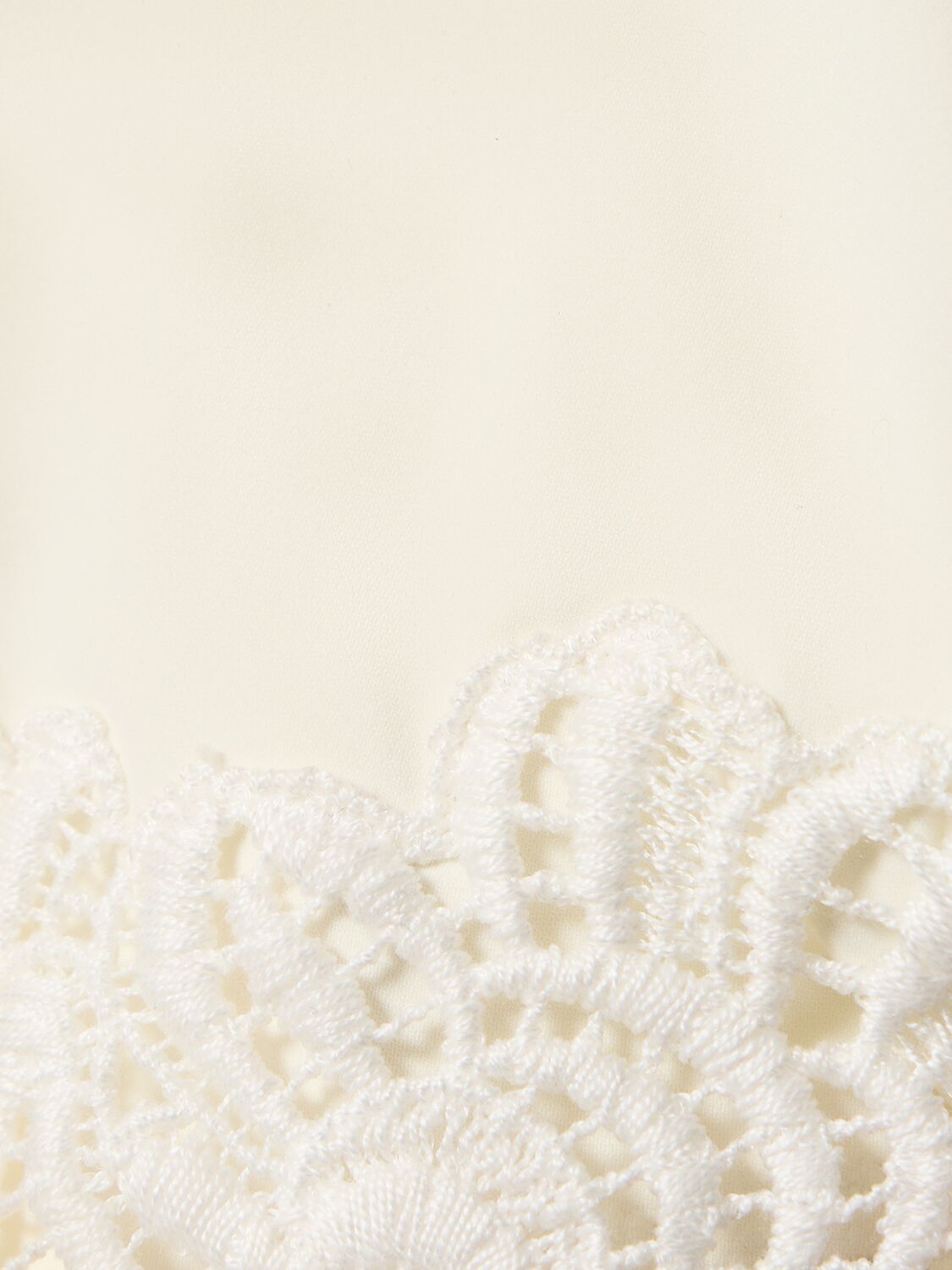 Shop Ermanno Scervino Lycra Embroidery Cross Back Bikini Top In White