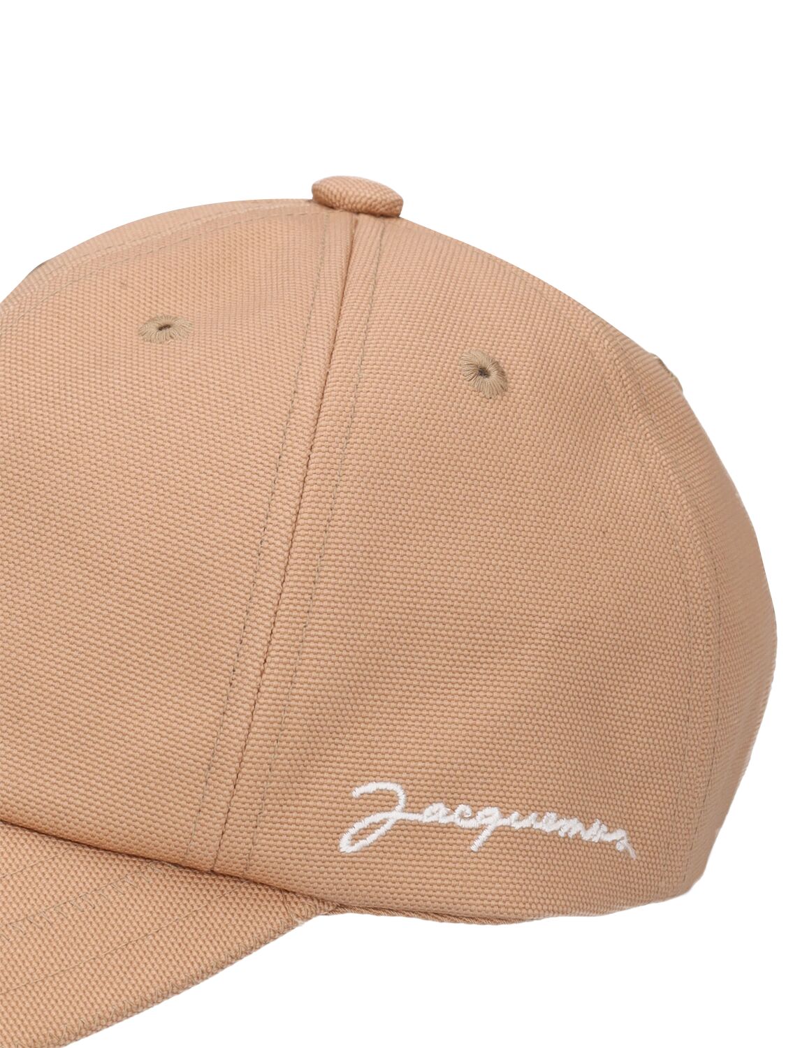Shop Jacquemus La Casquette  Cotton Blend Hat In Beige