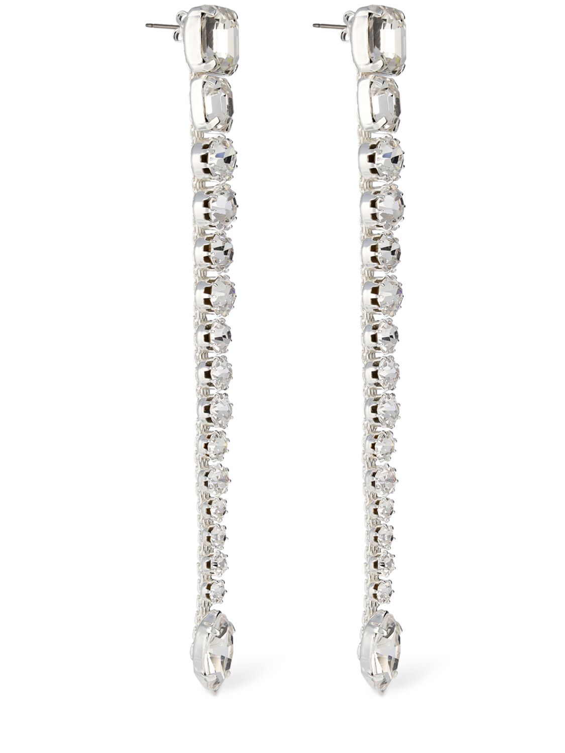 Shop Magda Butrym Crystal Pendant Earrings In Silver