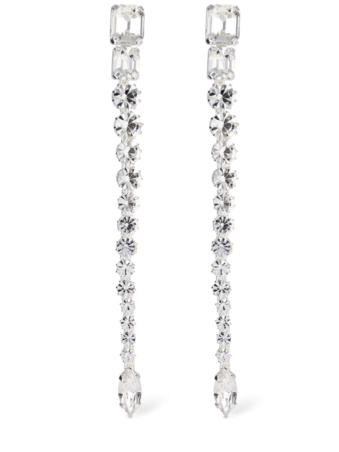 Magda Butrym Crystal Pendant Earrings In Silver
