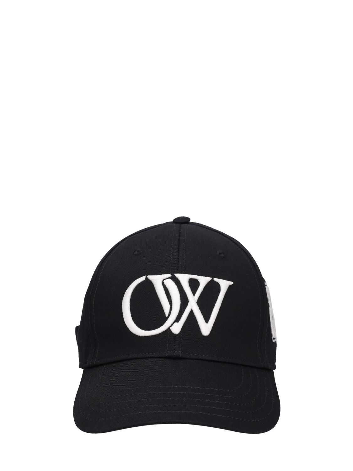Off-white Multi Logo Cotton Baseball Cap In Black