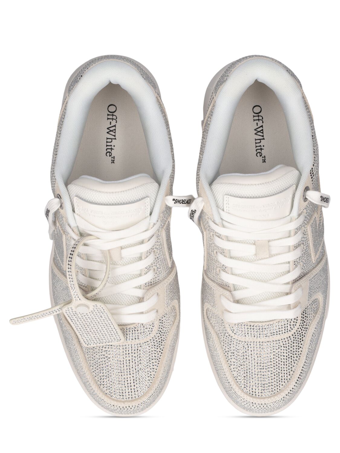 Shop Off-white 30mm Out Of Office Strass Sneakers In White,silver