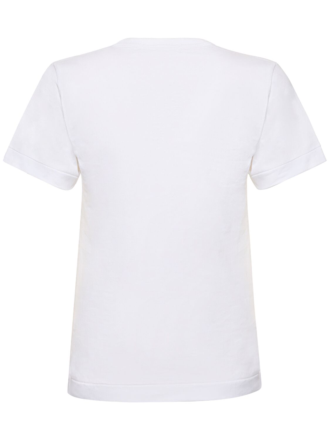 Shop Comme Des Garçons Play Printed Heart Cotton T-shirt In White