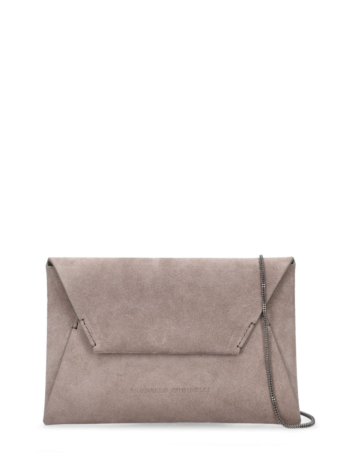 Soft Velour Leather Clutch Bag