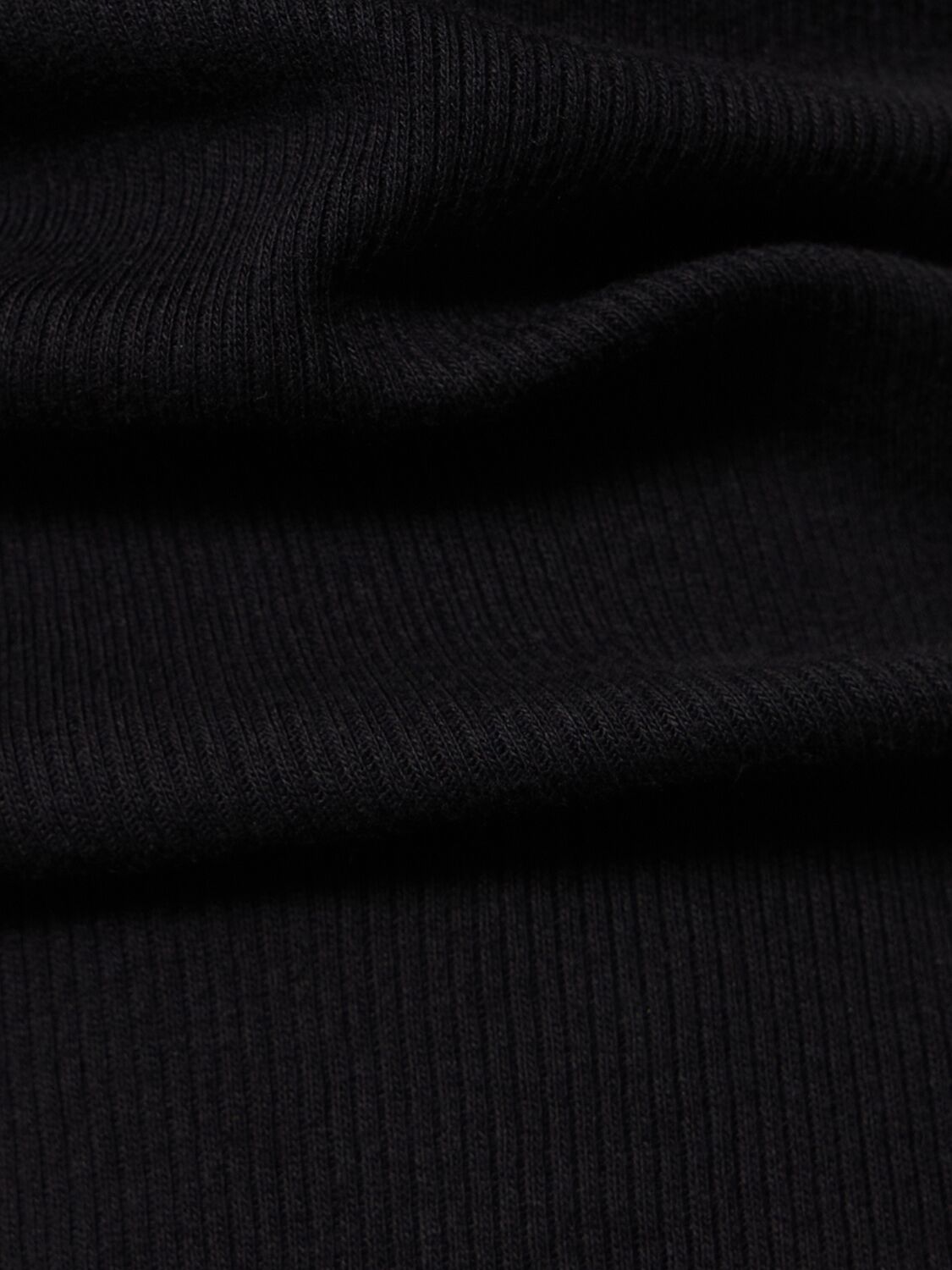 Shop Éterne Ribbed Cotton Tank Top In Black