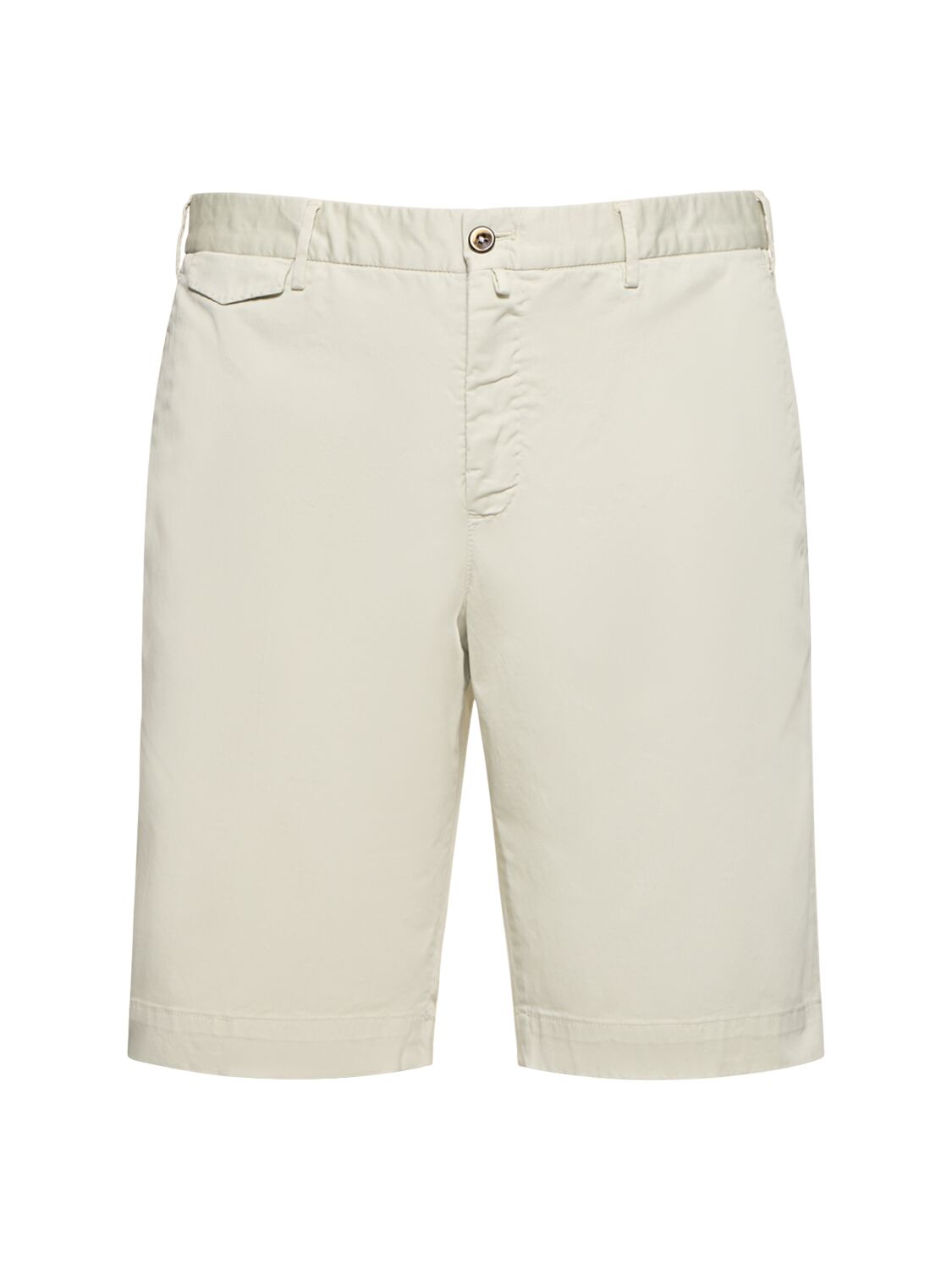 Image of Stretch Cotton Bermuda Shorts