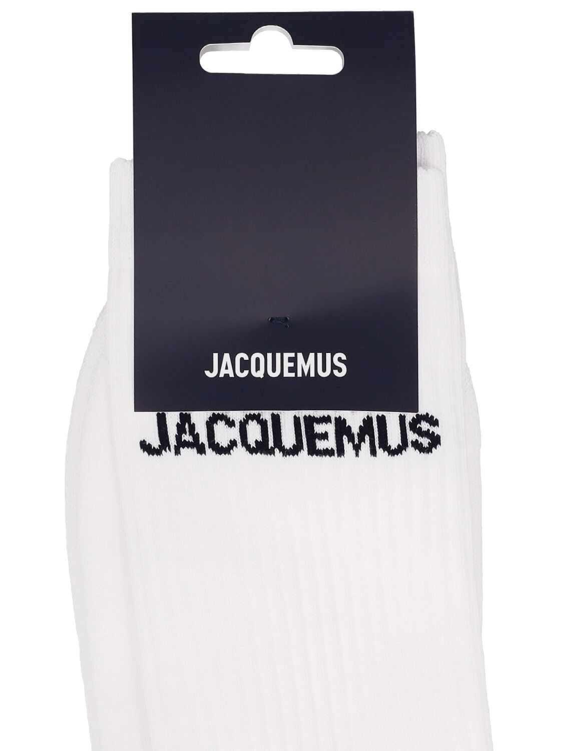 Shop Jacquemus Les Chaussettes  Cotton Socks In White