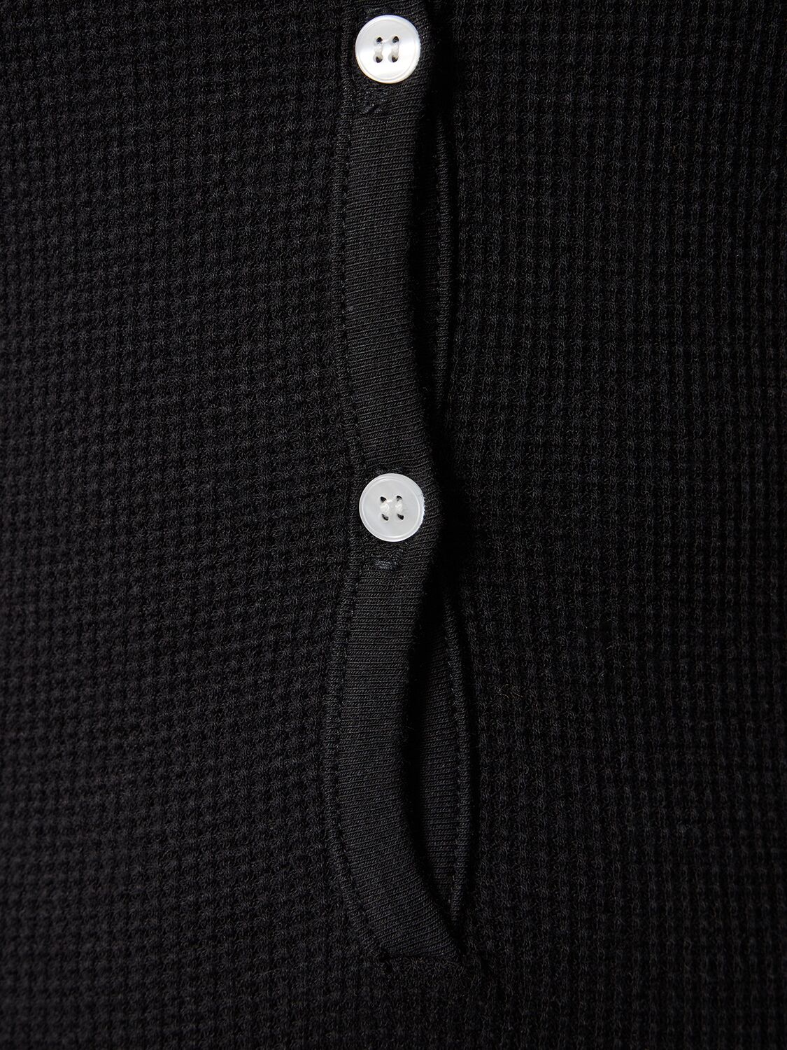 Shop Éterne Thermal Cotton Blend L/s Jumpsuit In Black
