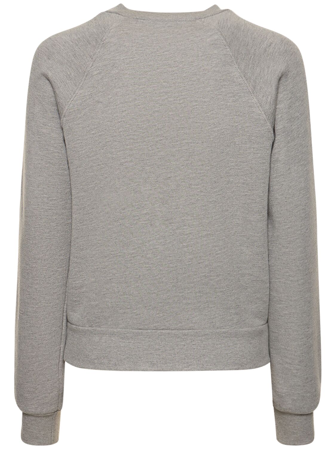 Shop Éterne Raglan Cotton Blend Sweatshirt In Heather Grey