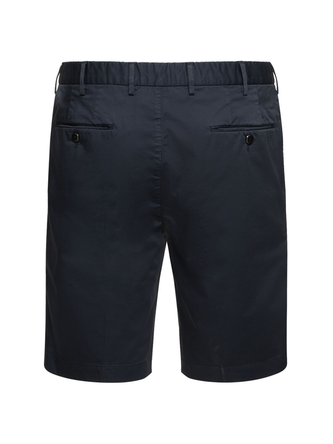 Shop Pt Torino Stretch Cotton Bermuda Shorts In Navy