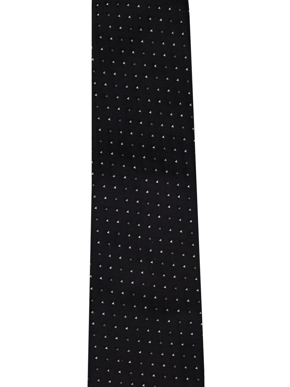 Shop Brunello Cucinelli Silk Micropois Tie In Black