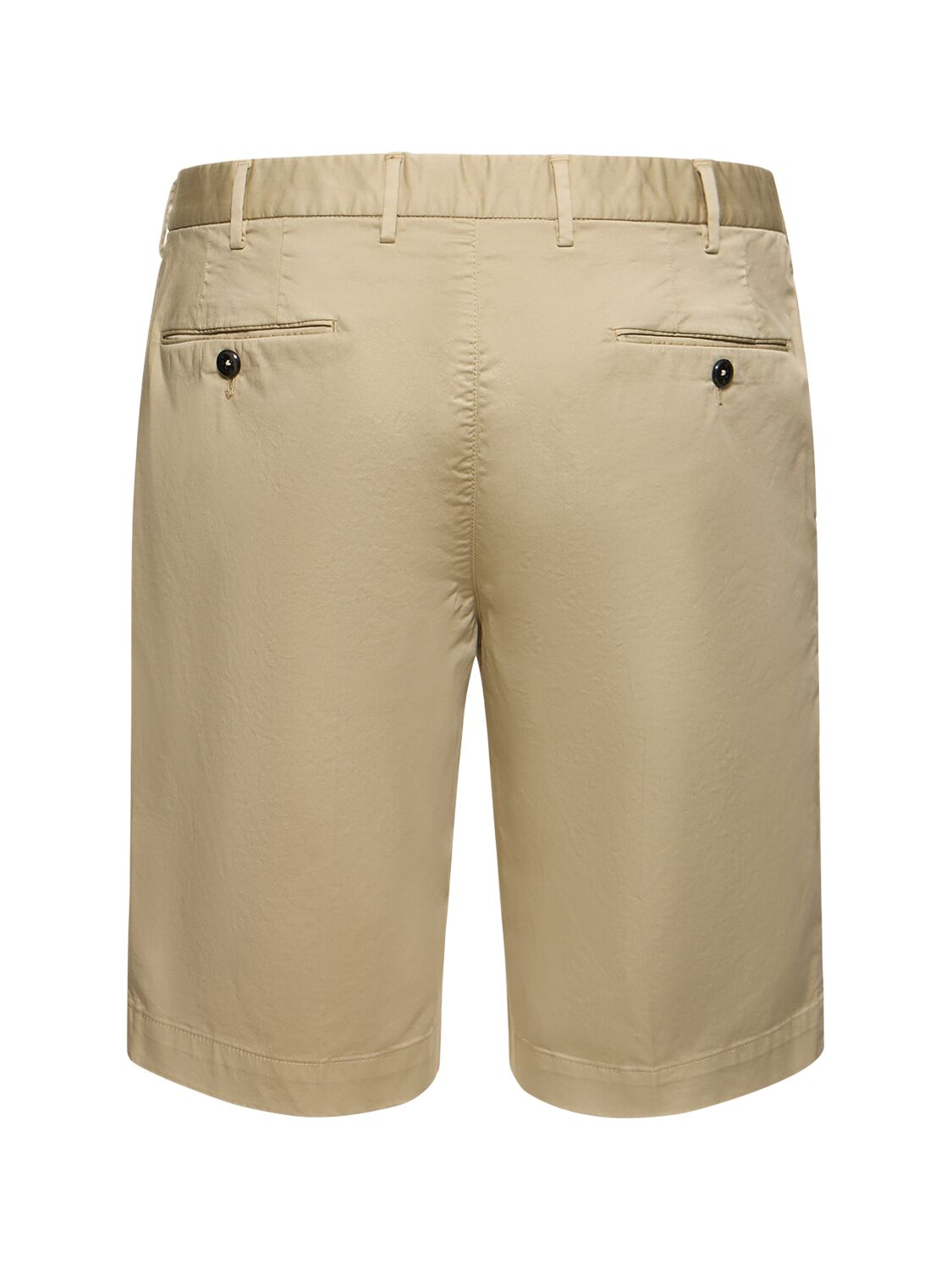 Shop Pt Torino Stretch Cotton Bermuda Shorts In Beige