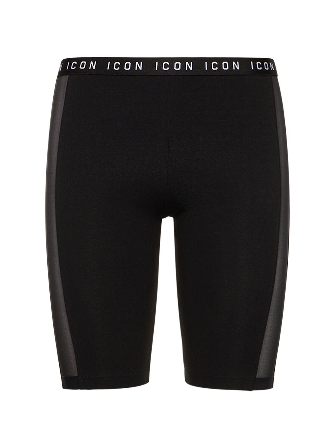 Shop Dsquared2 Icon Jersey & Mesh Cycling Shorts In Black
