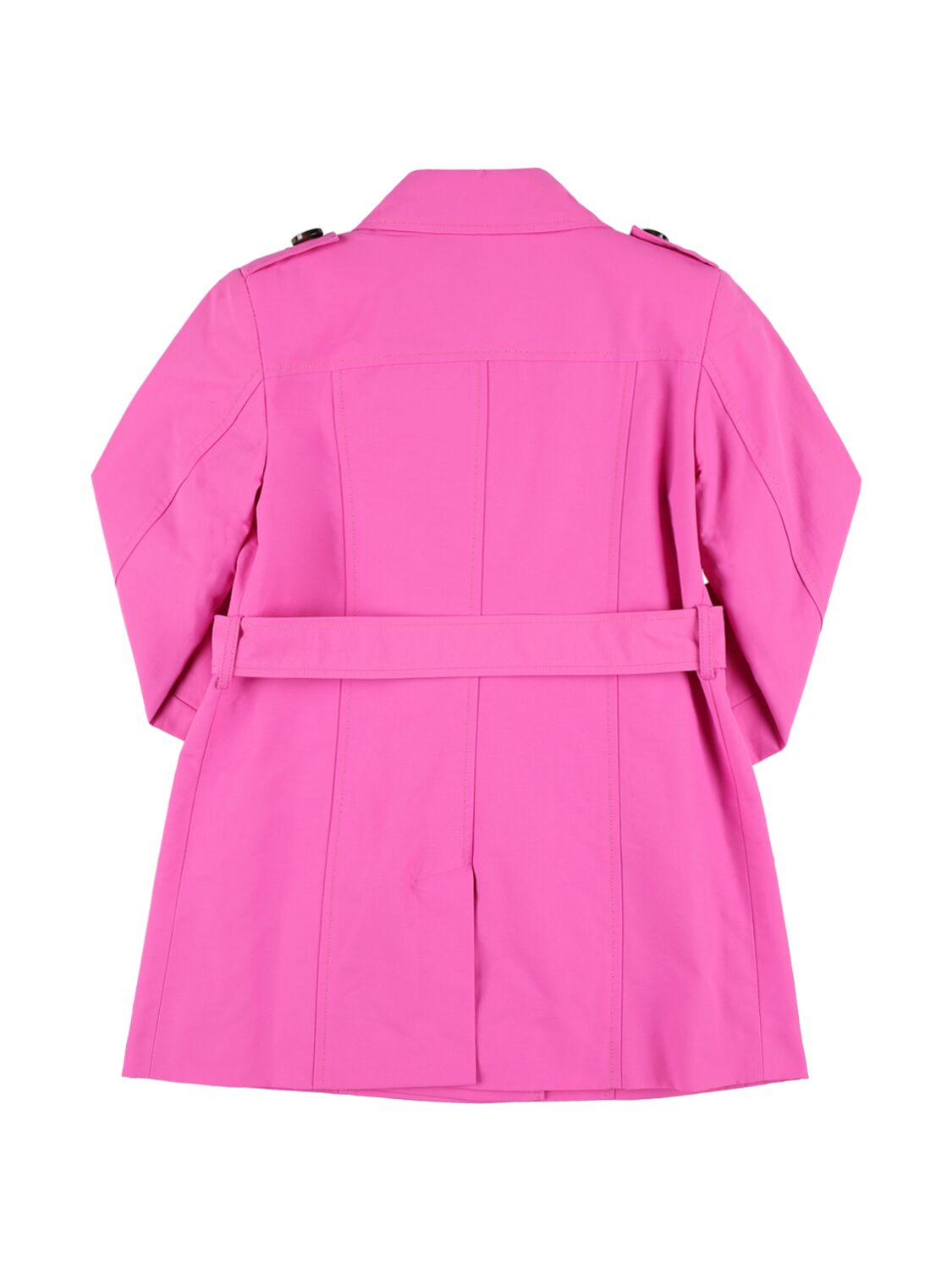 Shop Max & Co Ottoman Cotton & Nylon Trench Coat In Fuchsia