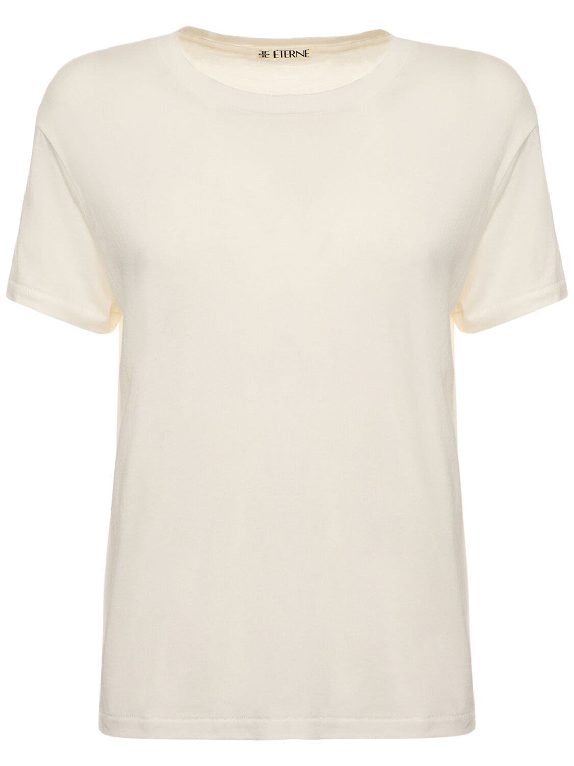 Éterne Short Sleeve Cotton T-shirt In Ivory