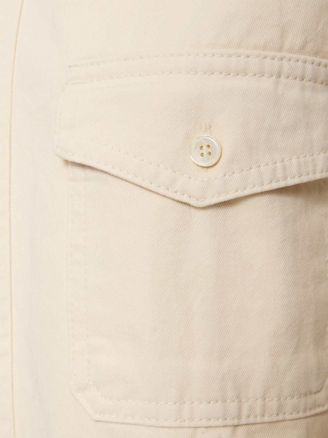 Shop Dunst Classic Cotton Denim Shirt In White