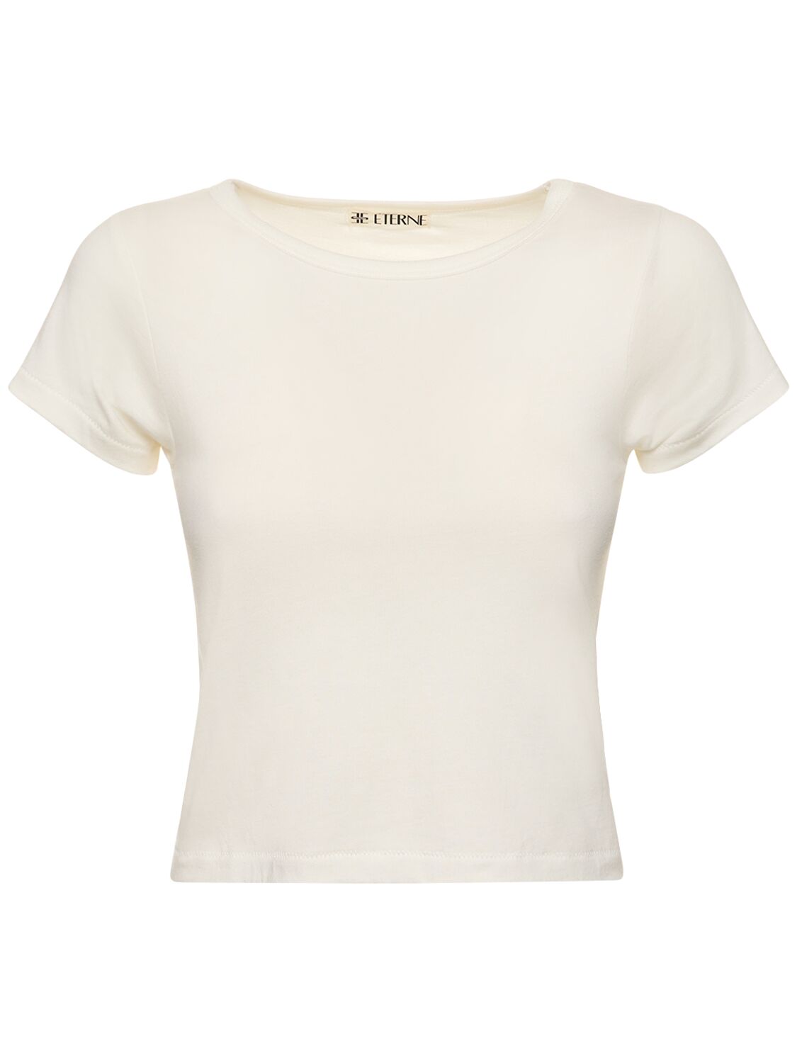Image of Short Sleeve Stretch Cotton T-shirt