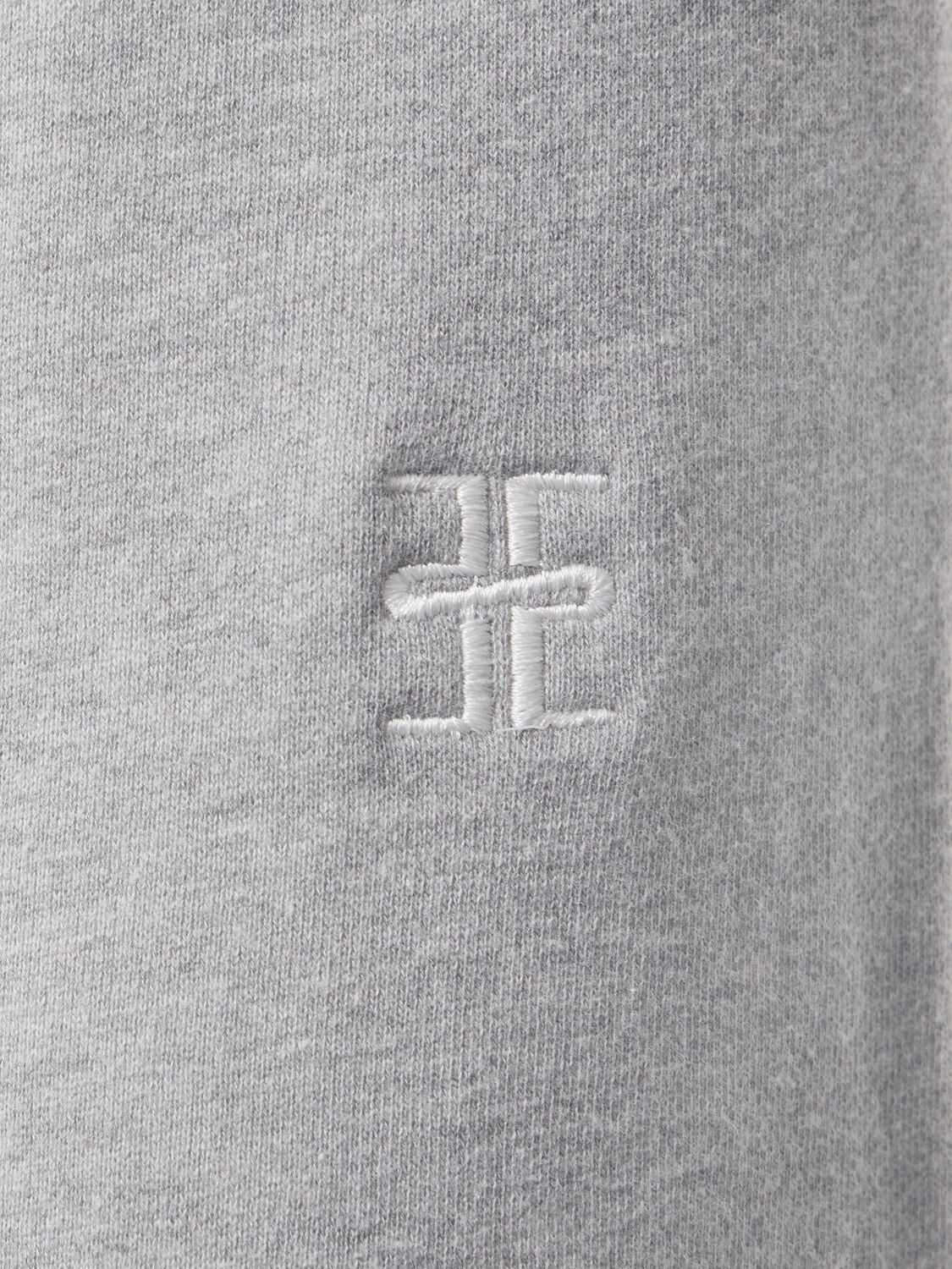 Shop Éterne Straight Cotton Blend Sweatpants In Heather Grey