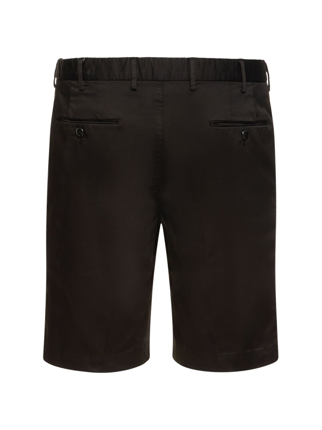 Shop Pt Torino Stretch Cotton Bermuda Shorts In Black