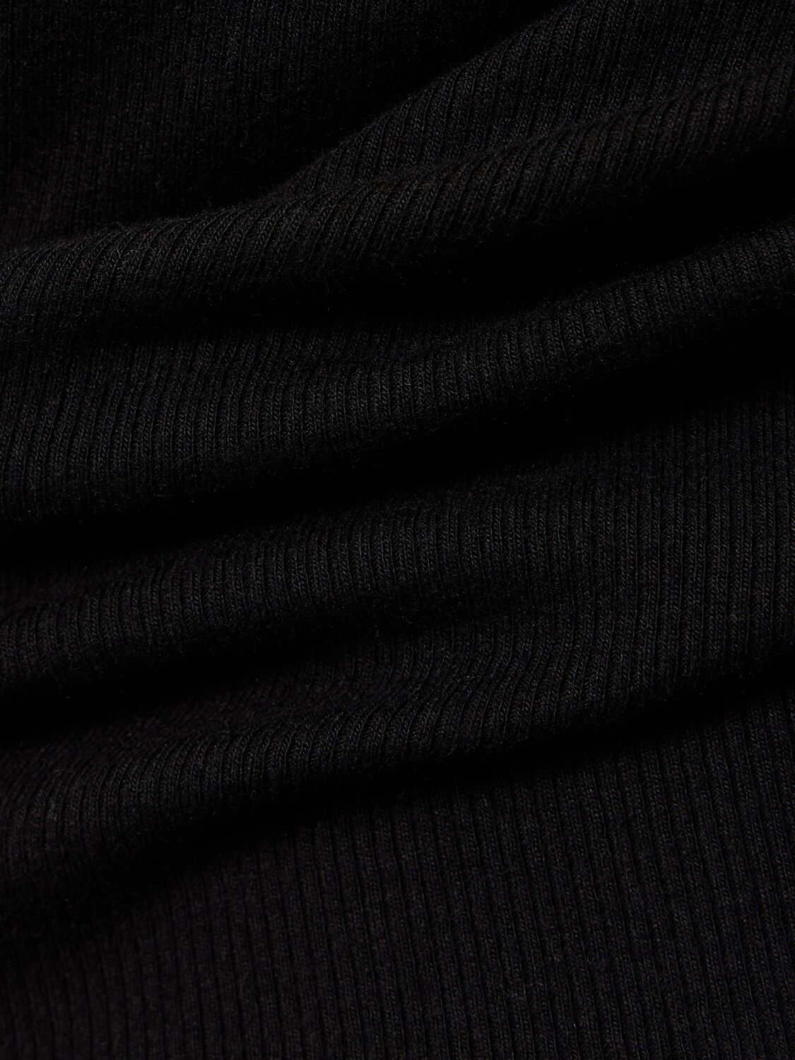 Shop Éterne Long Sleeve Fitted Cotton T-shirt In Black