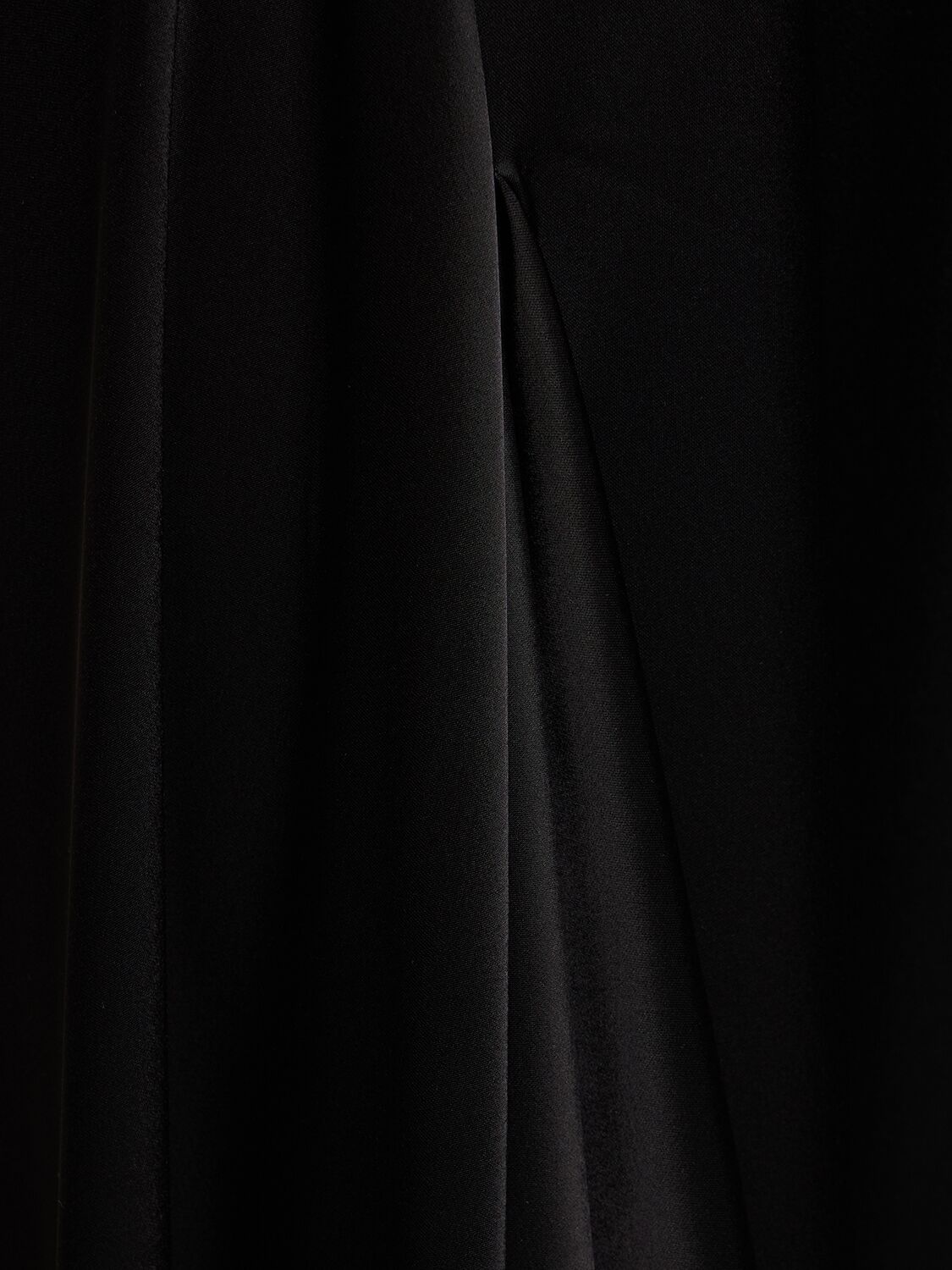 Shop Jw Anderson Sleeveless Draped Satin Midi Dress In Black