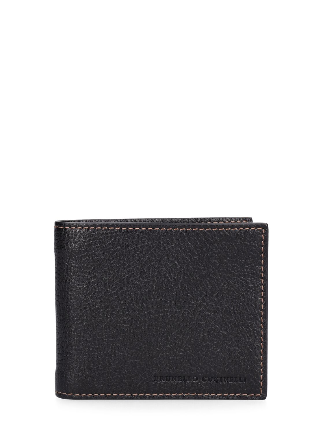 Brunello Cucinelli Leather Logo Wallet In Black