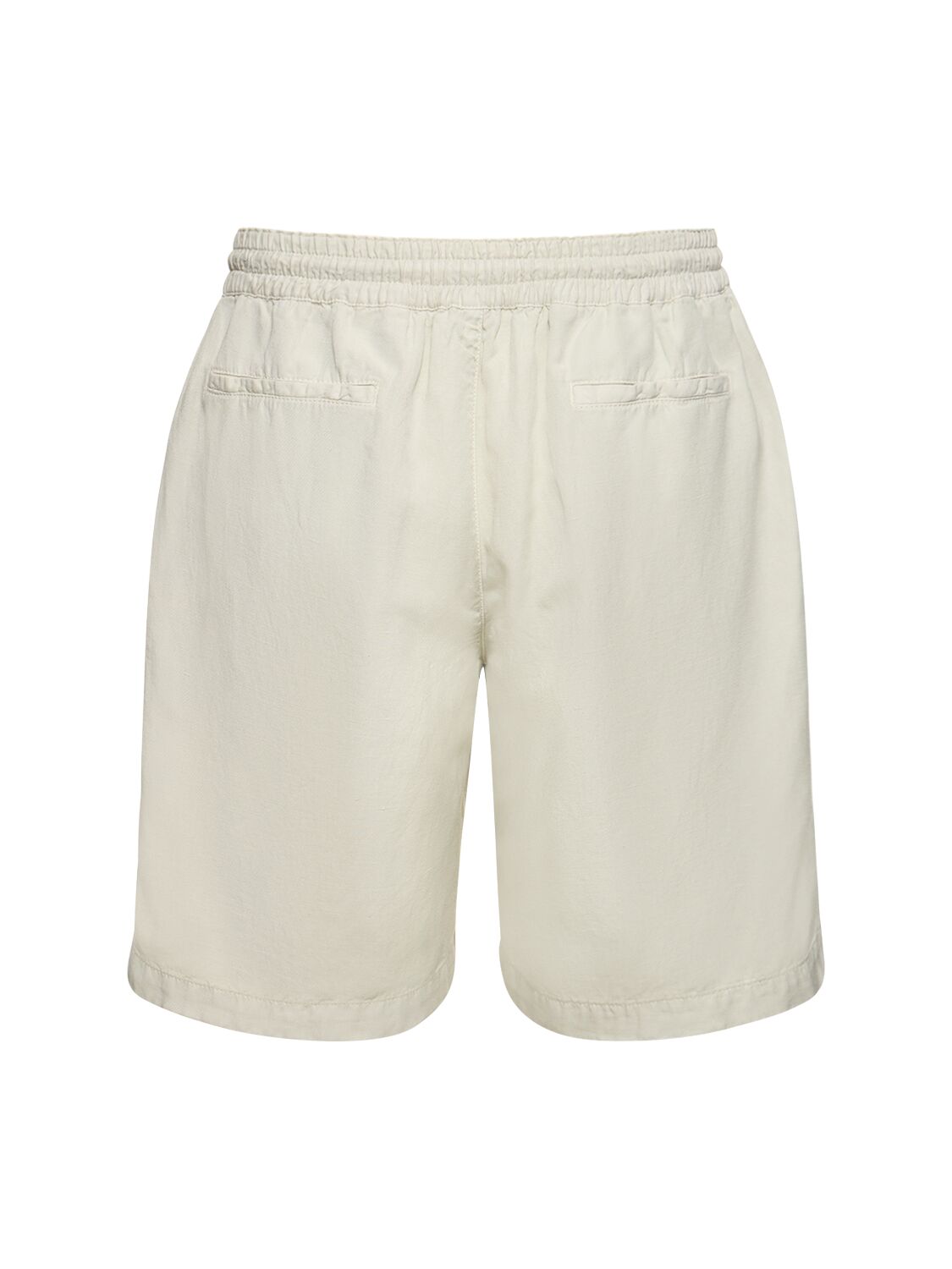 Shop Pt Torino Lyocell Blend Jogger Shorts In Panna