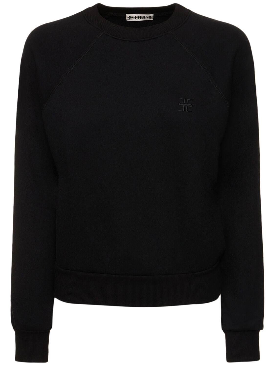 Éterne Raglan Cotton Blend Sweatshirt In Black