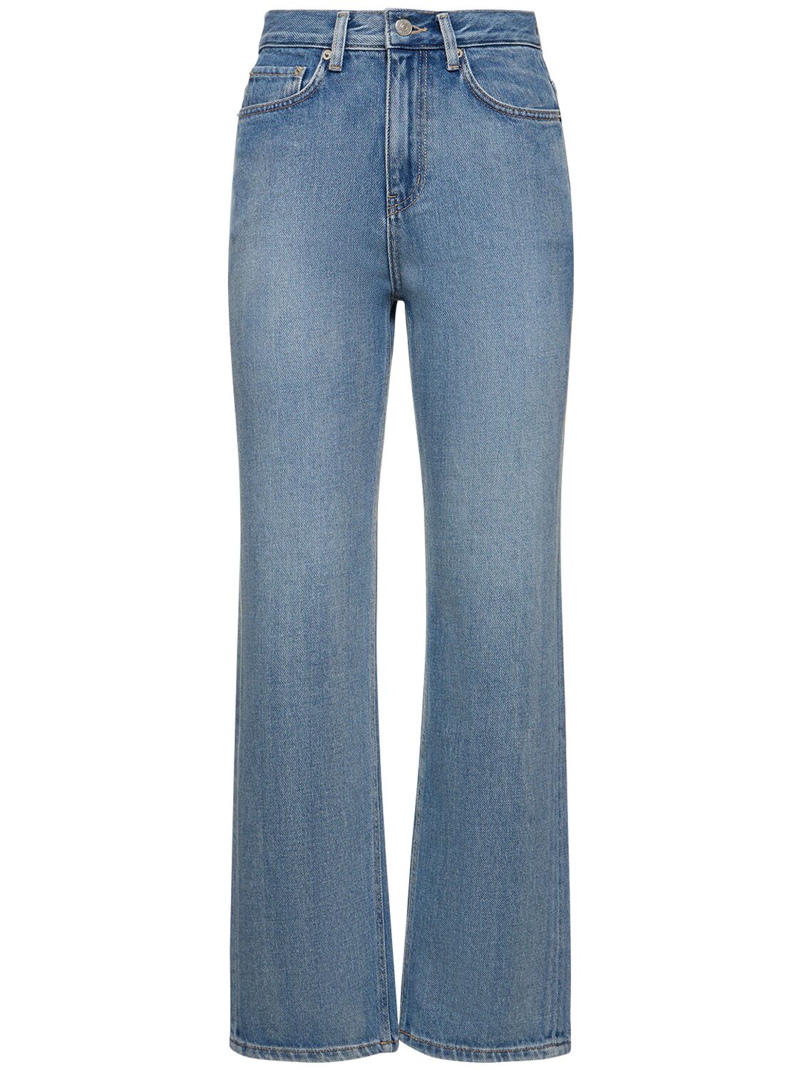 Dunst Loose Wide Cotton Denim Jeans In 블루