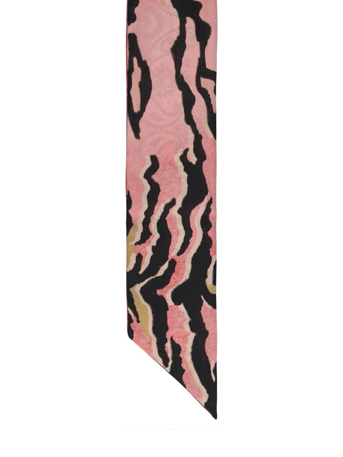 Shop Zimmermann Printed Silk Ribbon Scarf In Pink Bandana