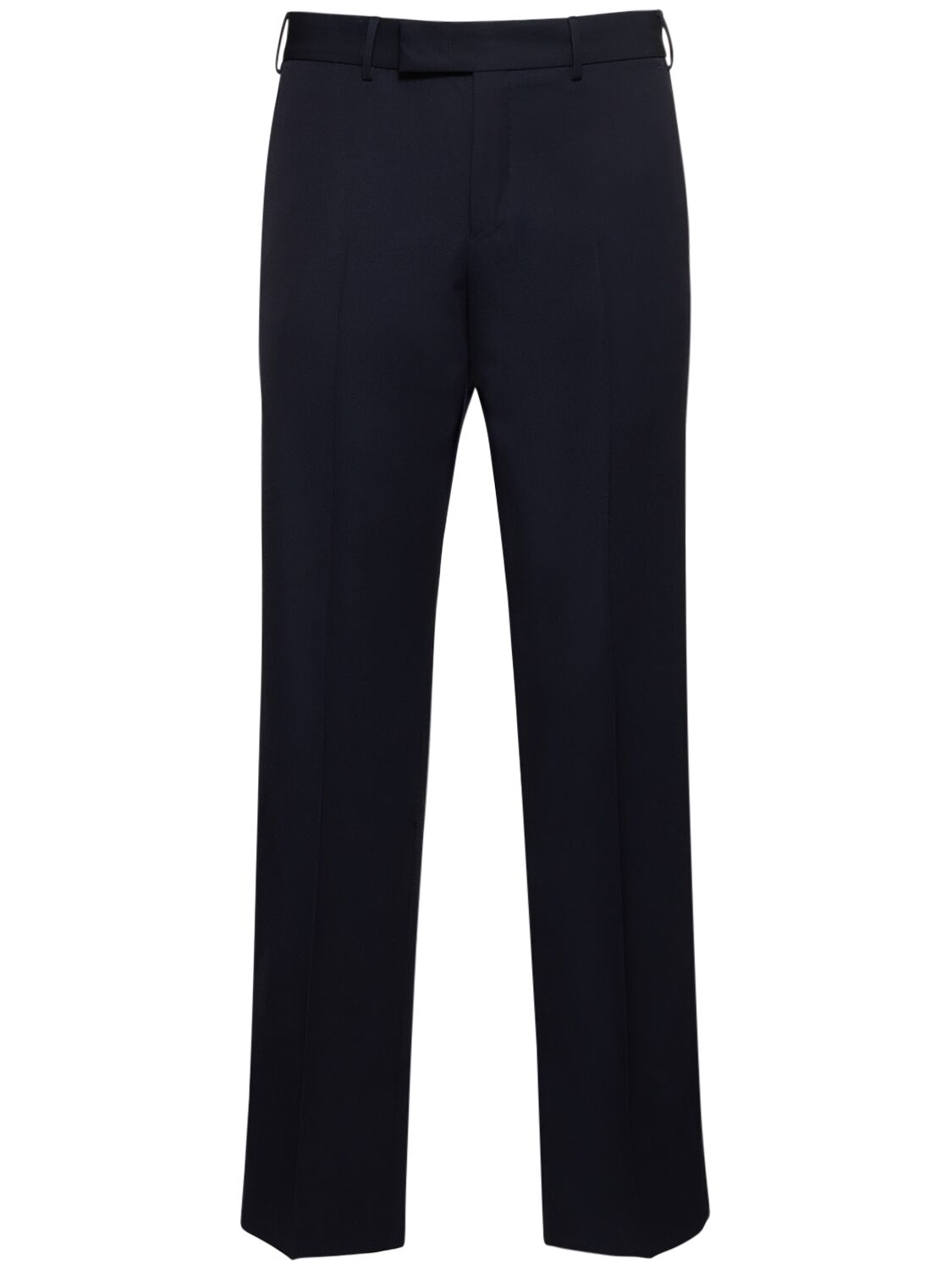 Pt Torino Freedom Flat Front Wool Pants In Navy