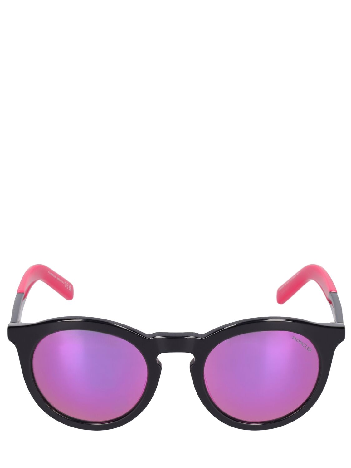 Moncler Odeonn Round Sunglasses In Black,purple