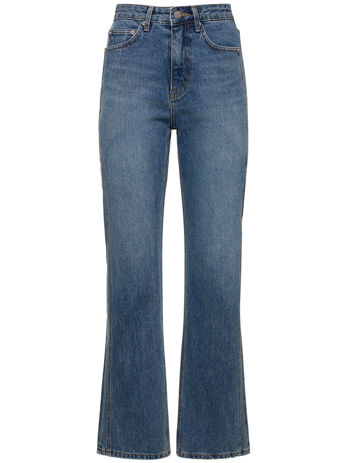Dunst Linear High Rise Straight Jeans In 블루