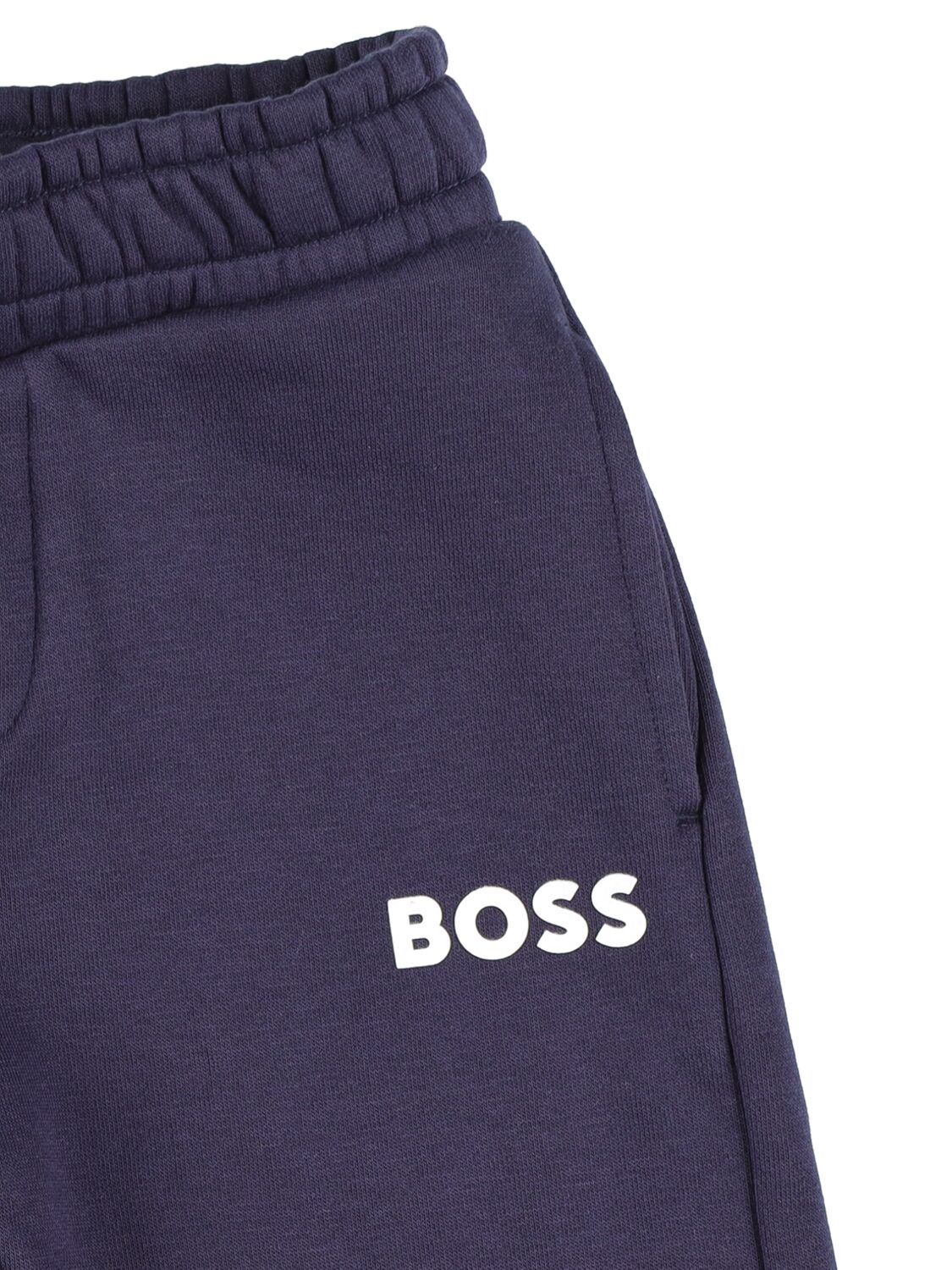 Shop Hugo Boss Cotton Blend Hoodie & Sweatpants W/ Logo In 네이비