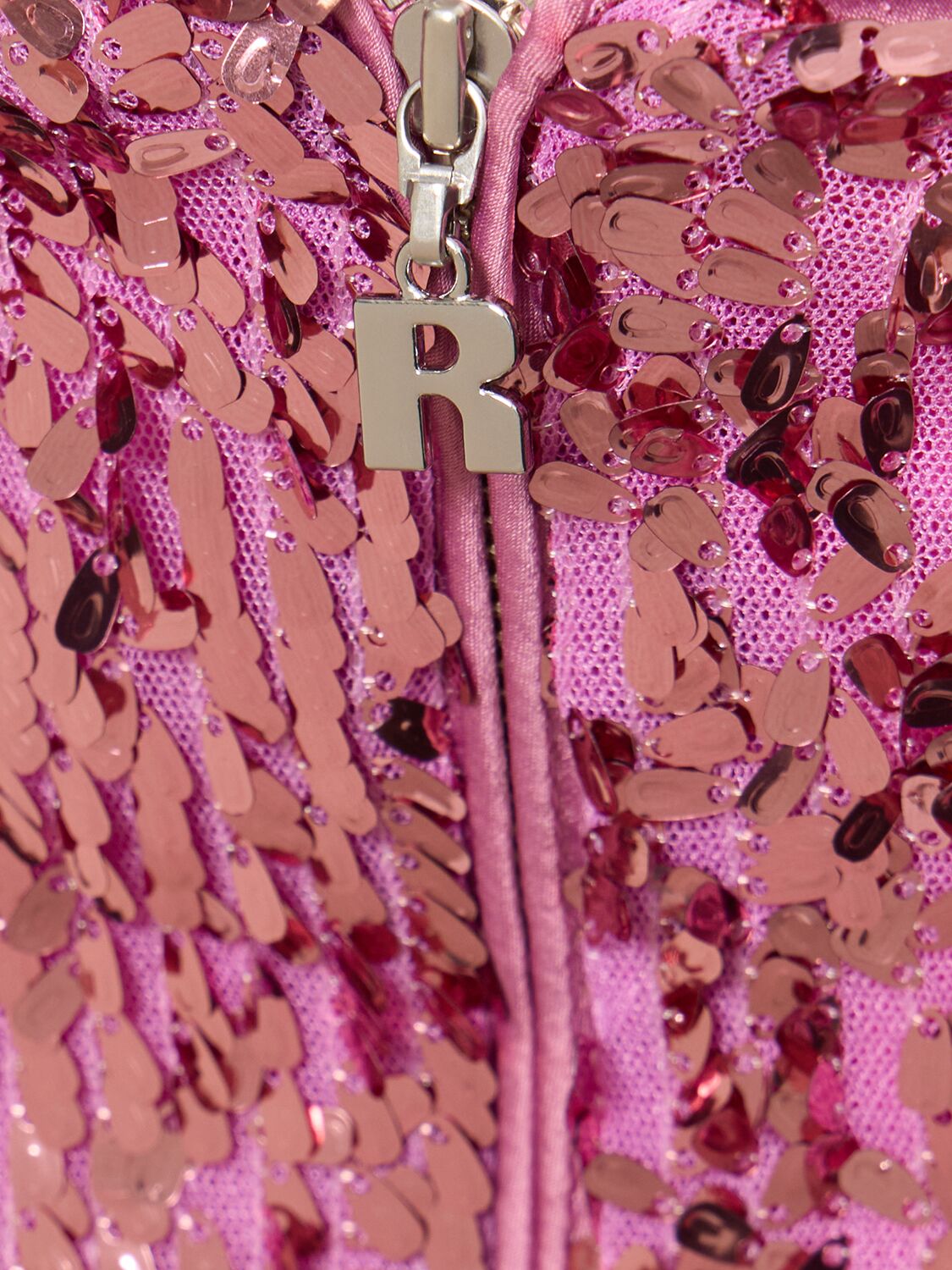 Shop Rotate Birger Christensen Sequined Crop Top In 핑크