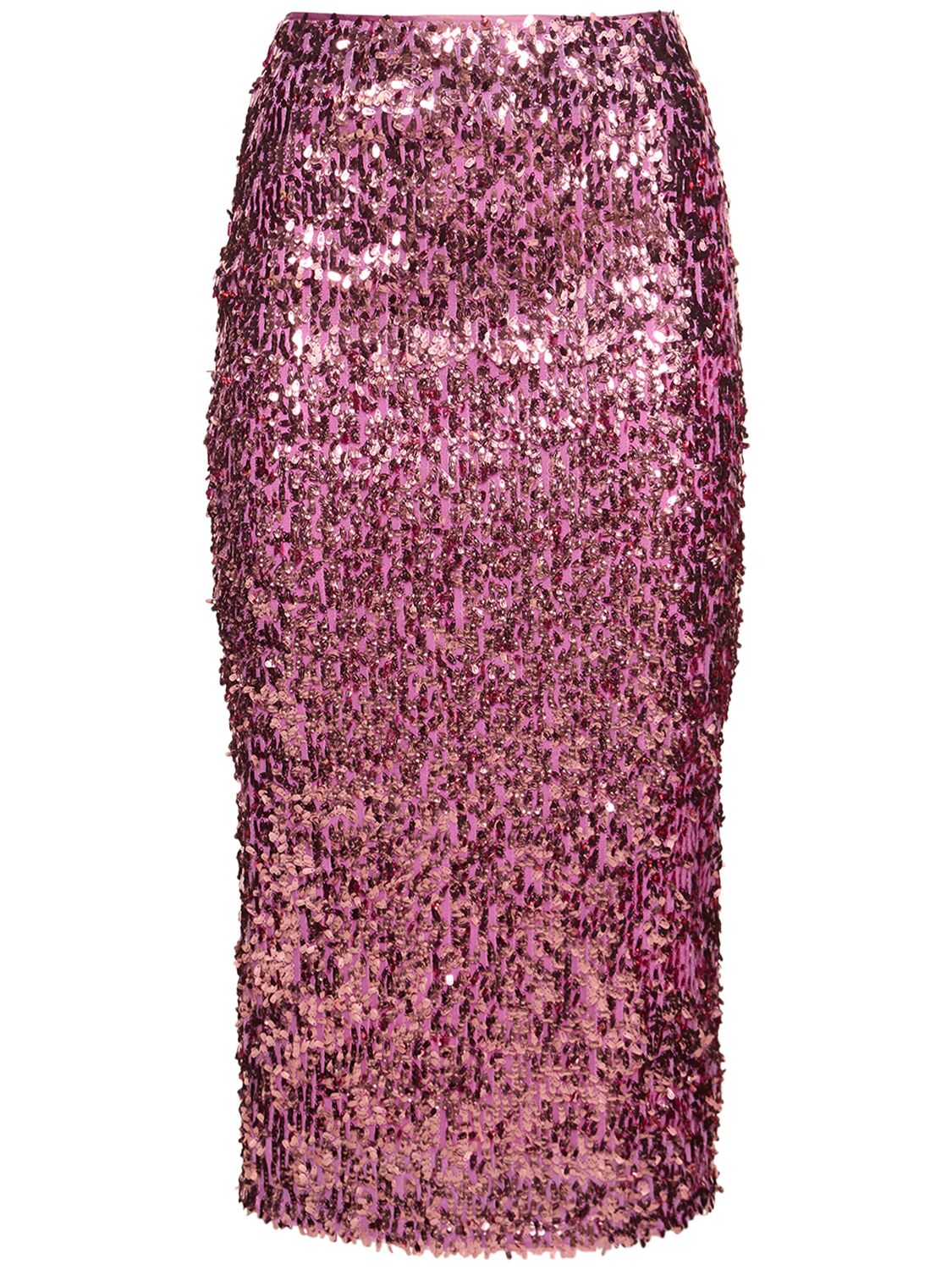 Image of Sequined Pencil Midi Skirt