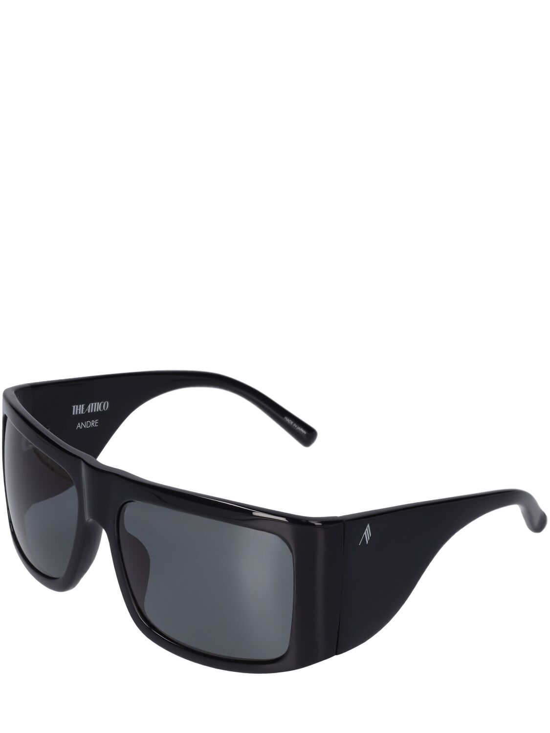 Shop Attico Andre Mask Squared Sunglasses In Black