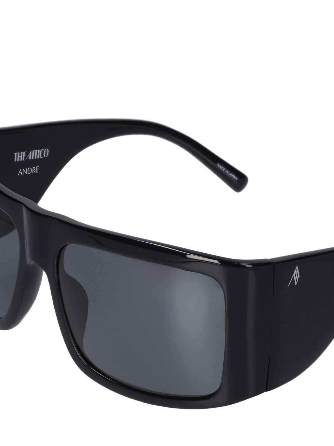 Shop Attico Andre Mask Squared Sunglasses In Black