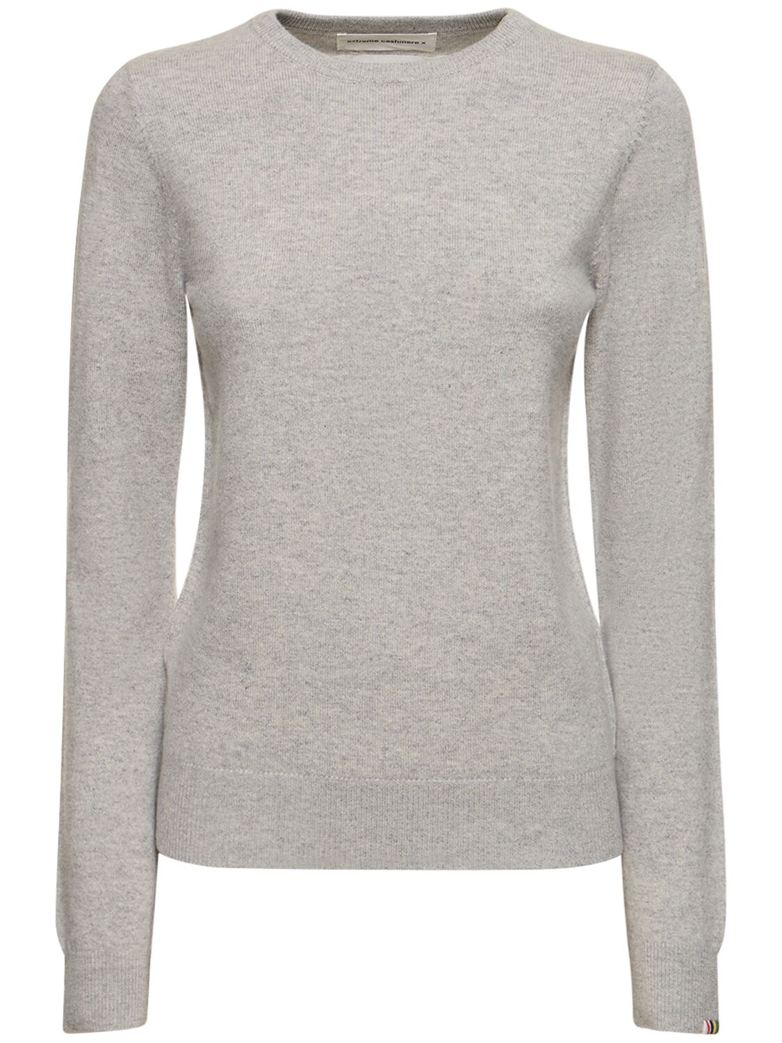 Extreme Cashmere Cashmere Blend Knit Crewneck Sweater In Grey