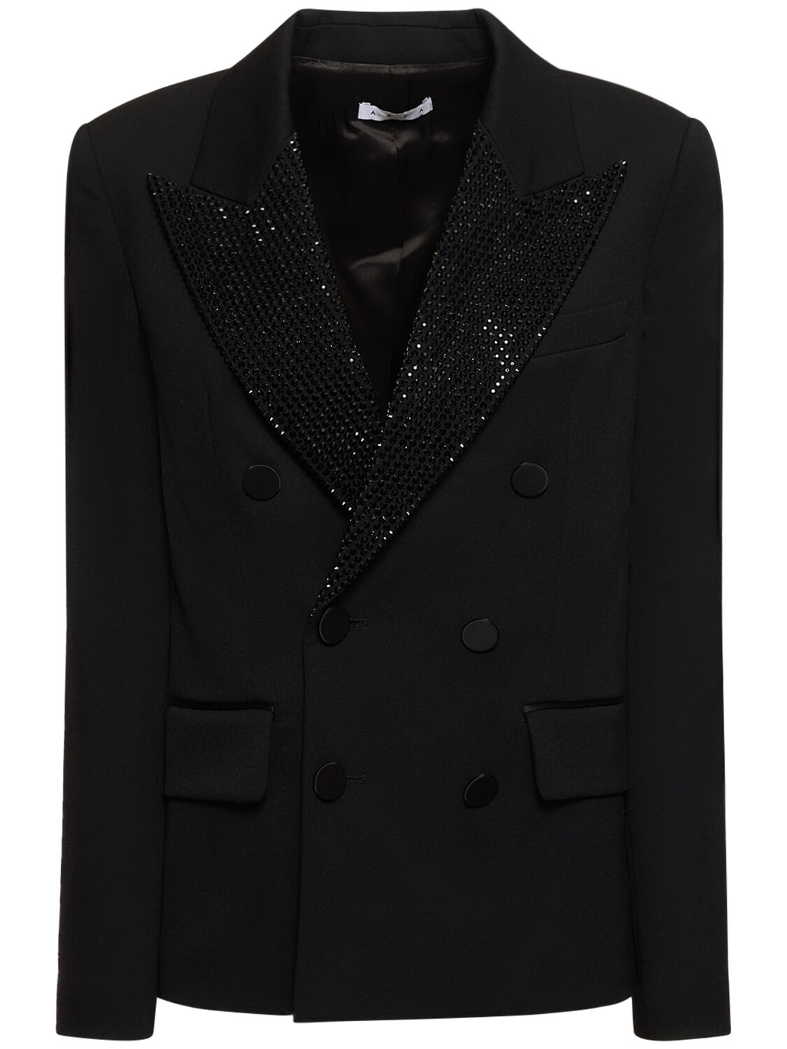 Image of Embellished Wool Relaxed Fit Blazer