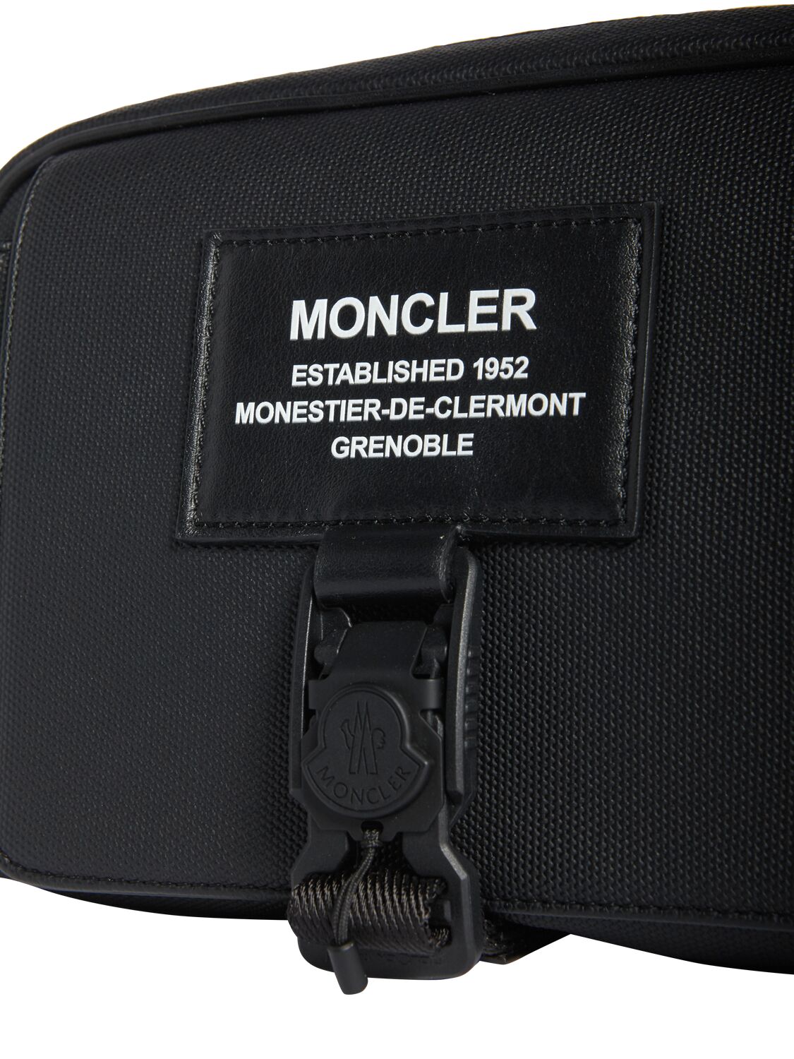 Shop Moncler Nakoa Coated Canvas Crossbody Bag In Black