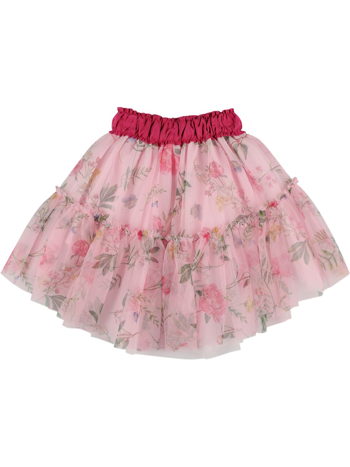 MONNALISA TULLE MAXI SKIRT W/RUFFLES 