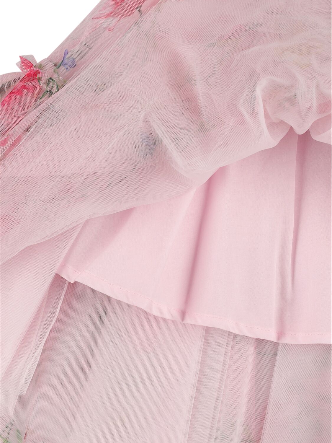 MONNALISA TULLE MAXI SKIRT W/RUFFLES 