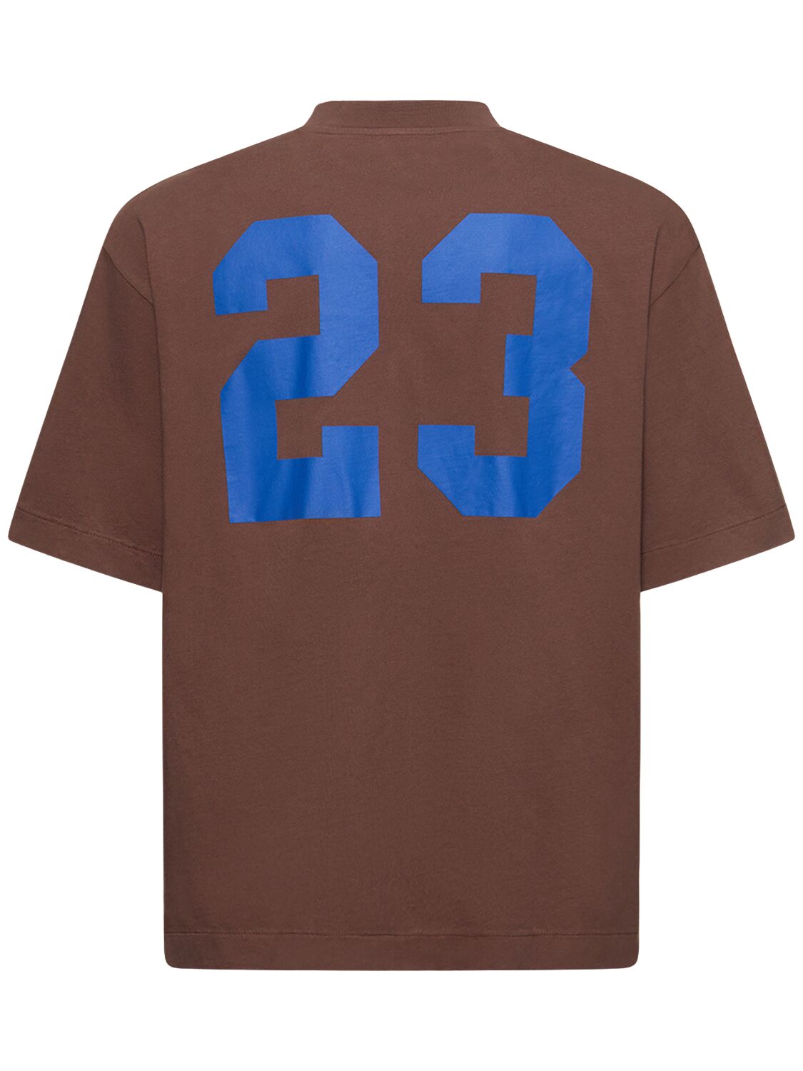 Shop Off-white 23 Varsity Skate Cotton T-shirt In Brown