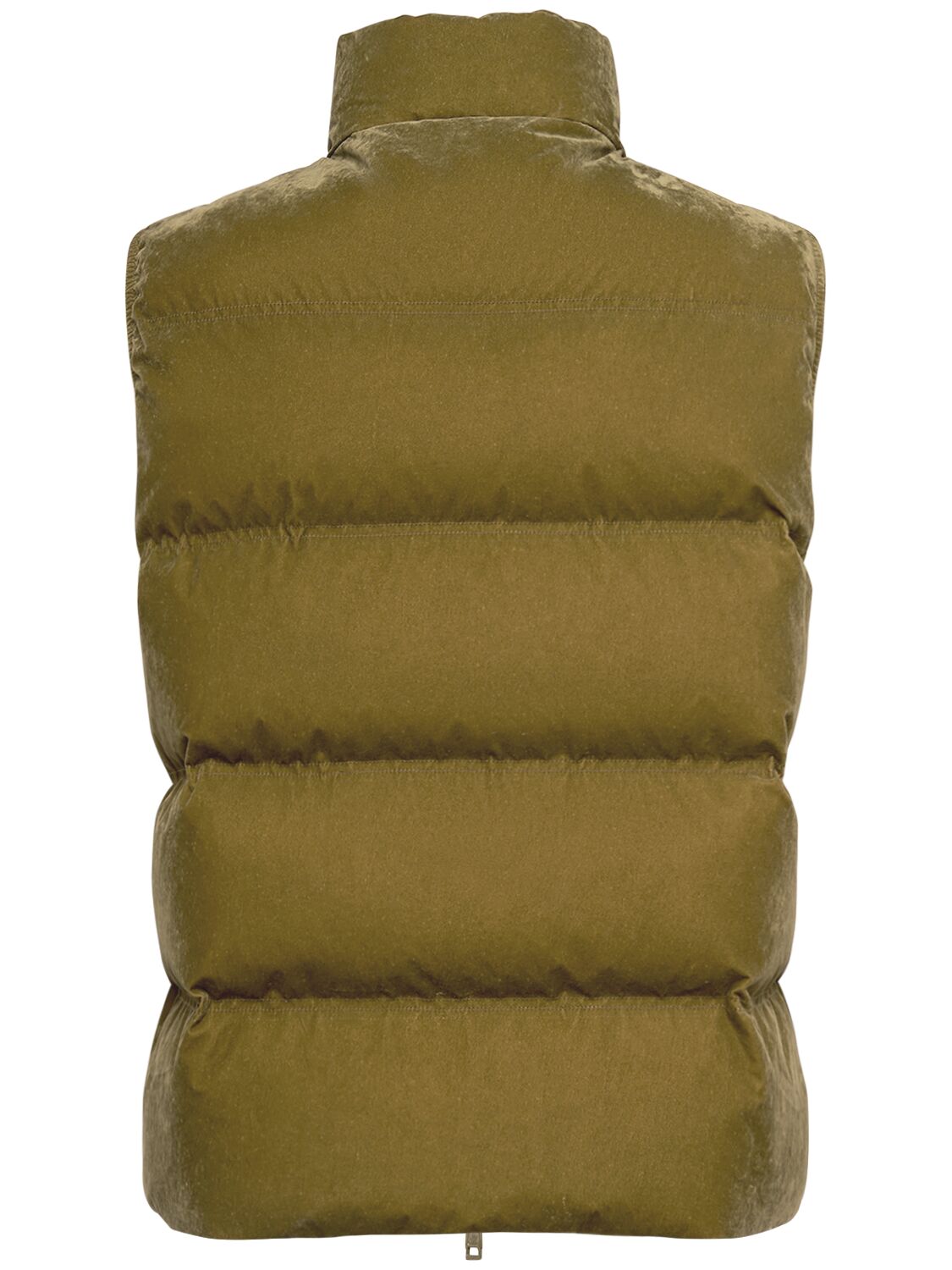 Shop Moncler Natadola Nylon Down Vest In Olive Green